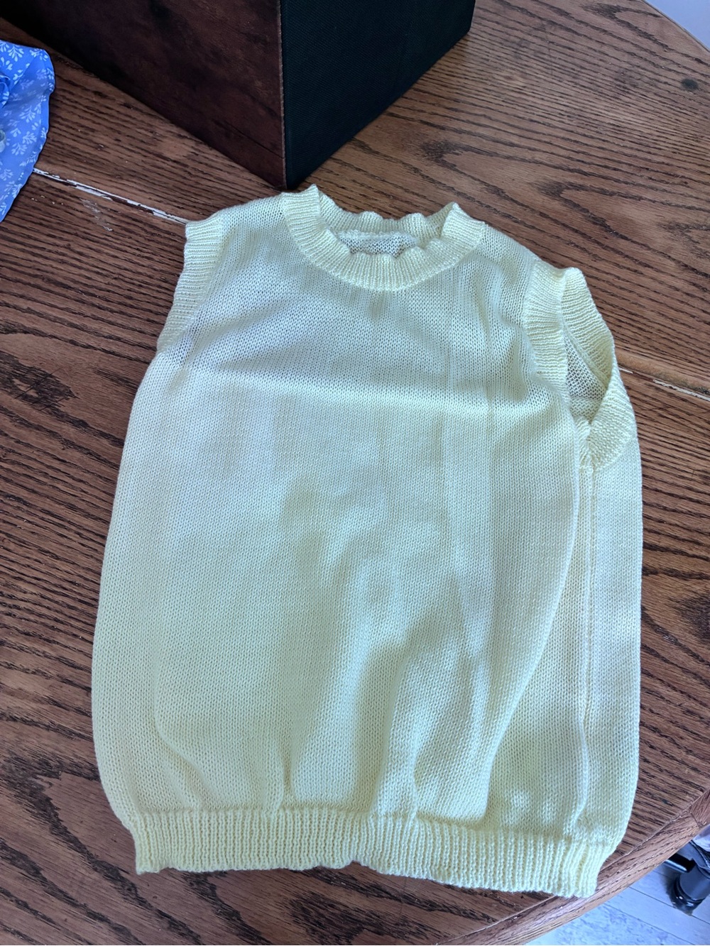 SHEIN Pale Yellow Sleeveless Knit Top